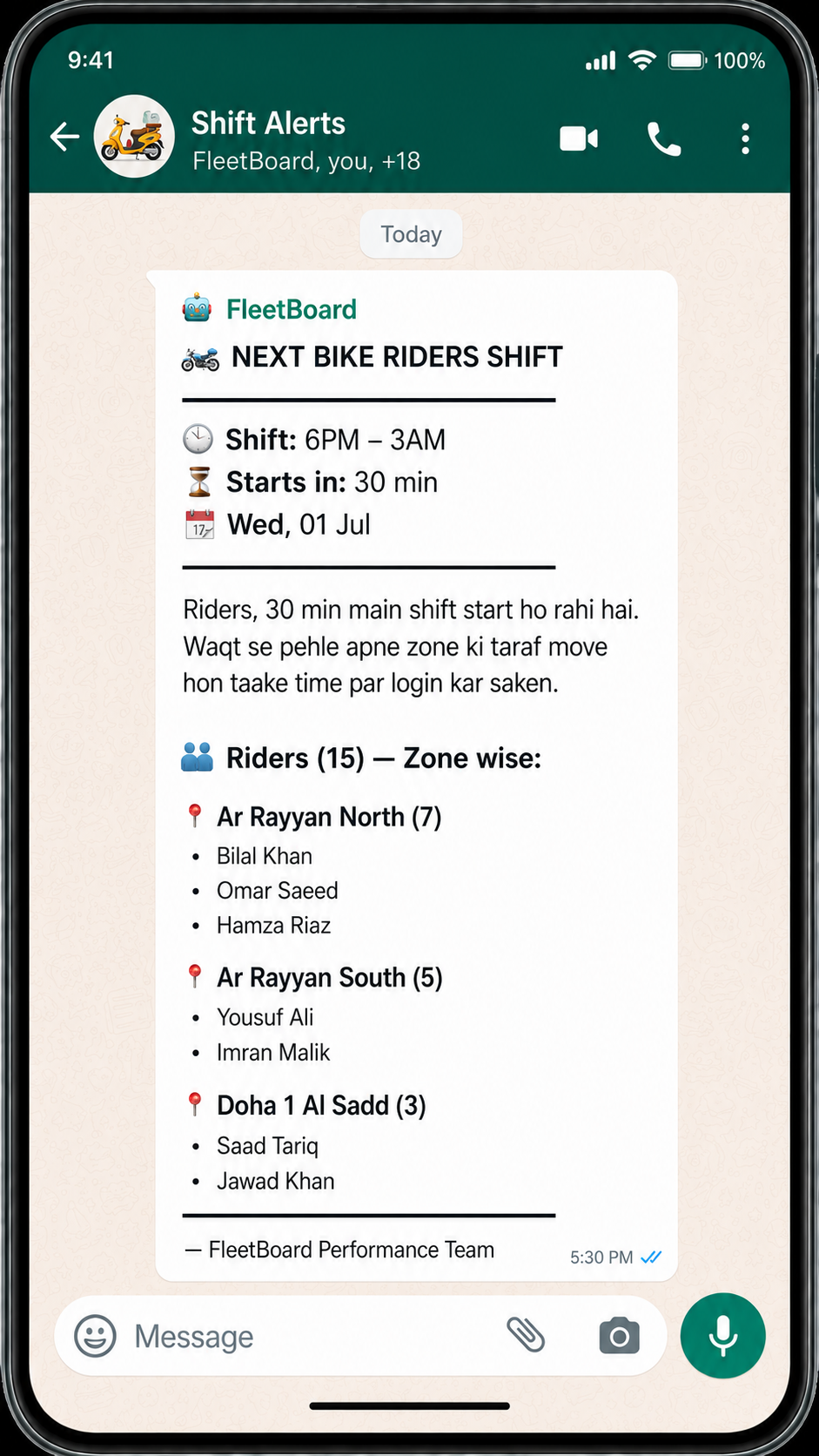 Shift Alerts
